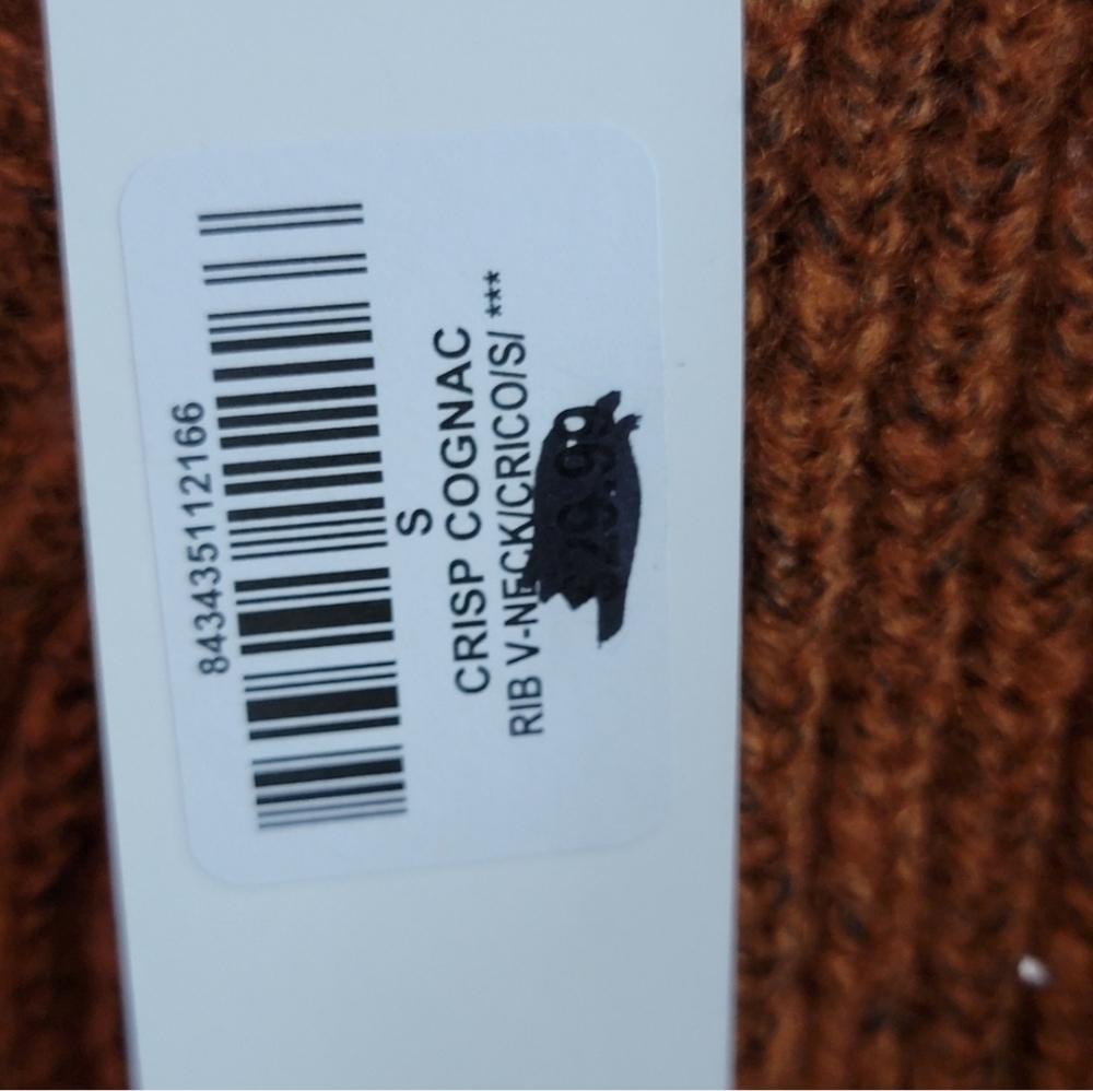 Natural Reflections Women's Rust V-Neck Sweater. Oversized NWOT - Picture 5 of 10